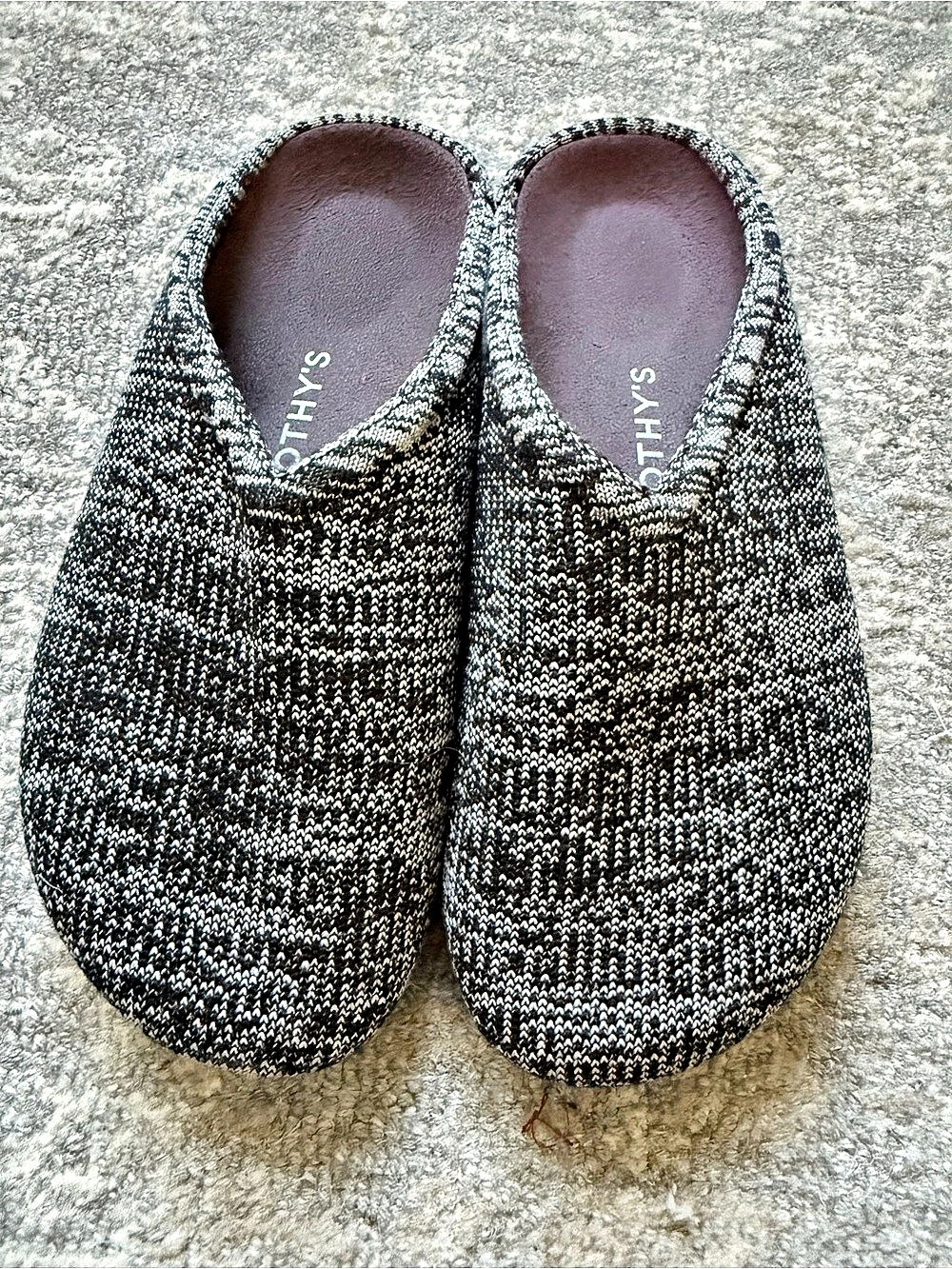 OUT OF STOCK Rothy's The Casual Clog Black & White Heather Knit Women’s 7